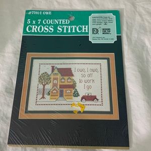Vintage 5x7  Counter Cross Stitch new in package